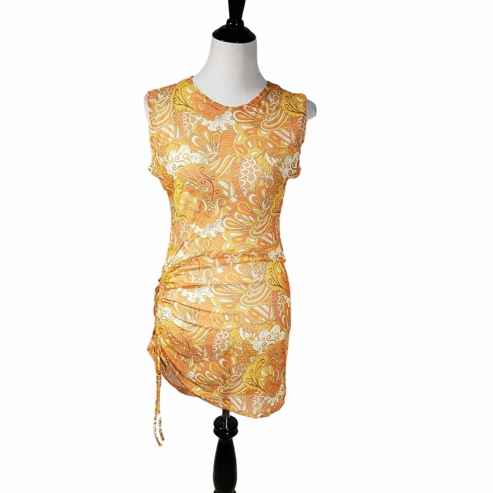 Windsor size Large Orange Bathing Suit CoverUp Cover-Up Dress Sheer